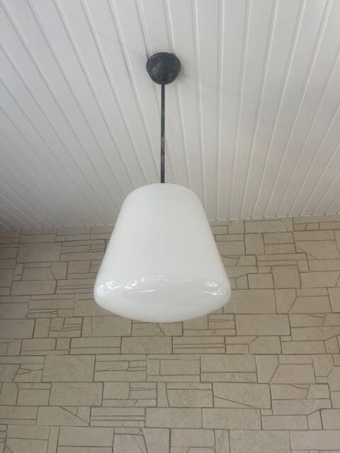 Old opaline chandelier from the 50s