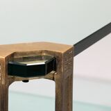 Peter Ghyczy T24 coffee table double glass 70s design 60x60