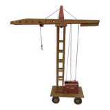 Vintage wooden crane toy from the 60s