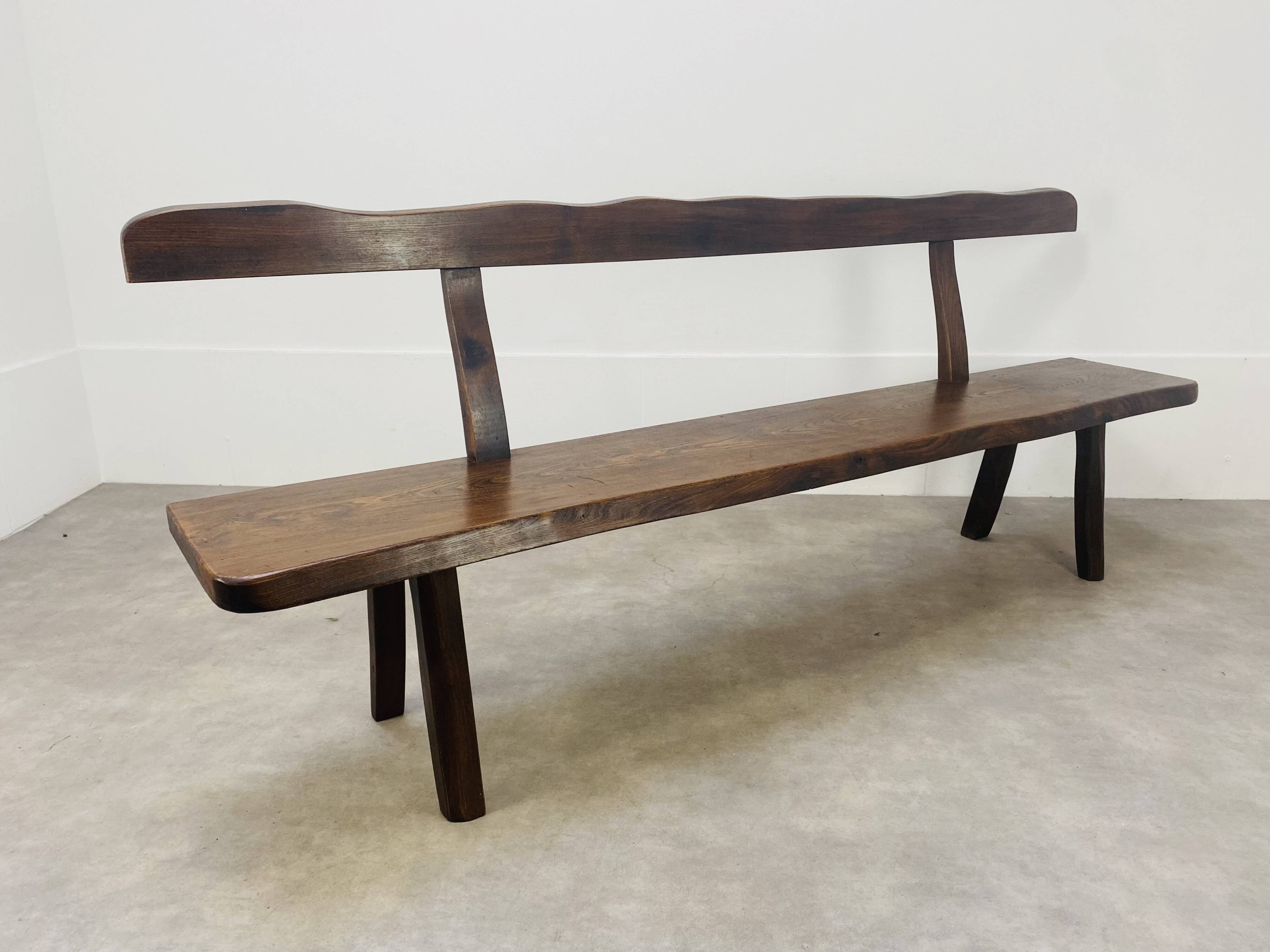 Brutalist elm bench by Aranjou