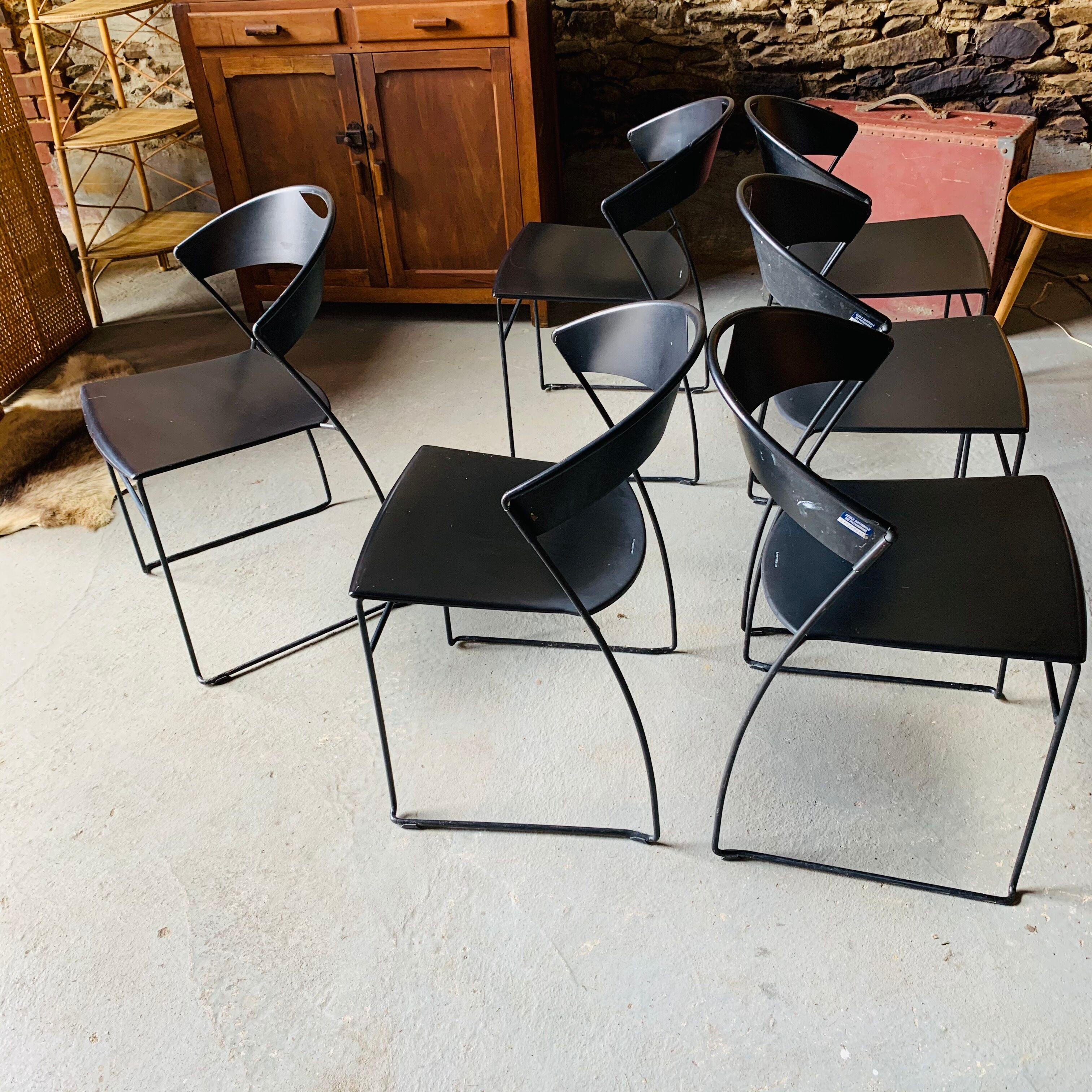 6 Baleri chairs, model Juliette - 1987 - Italy