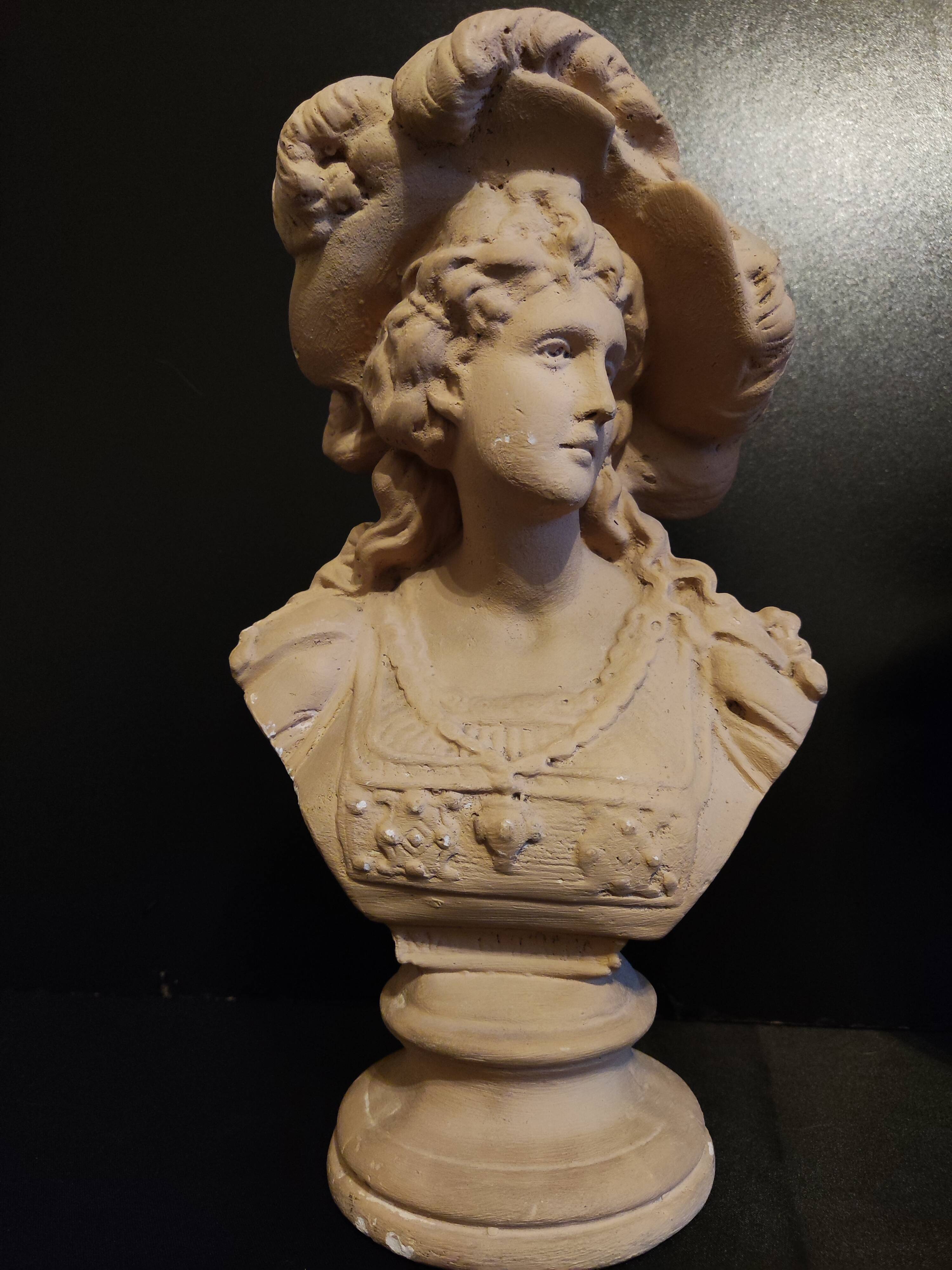 Plaster busts "margherita and faust" from the 50s