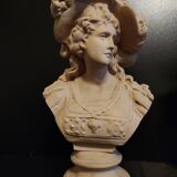 Plaster busts "margherita and faust" from the 50s