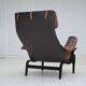 1970s, Swedish design by Bruno Mathsson, model "Pernilla",  leather.
