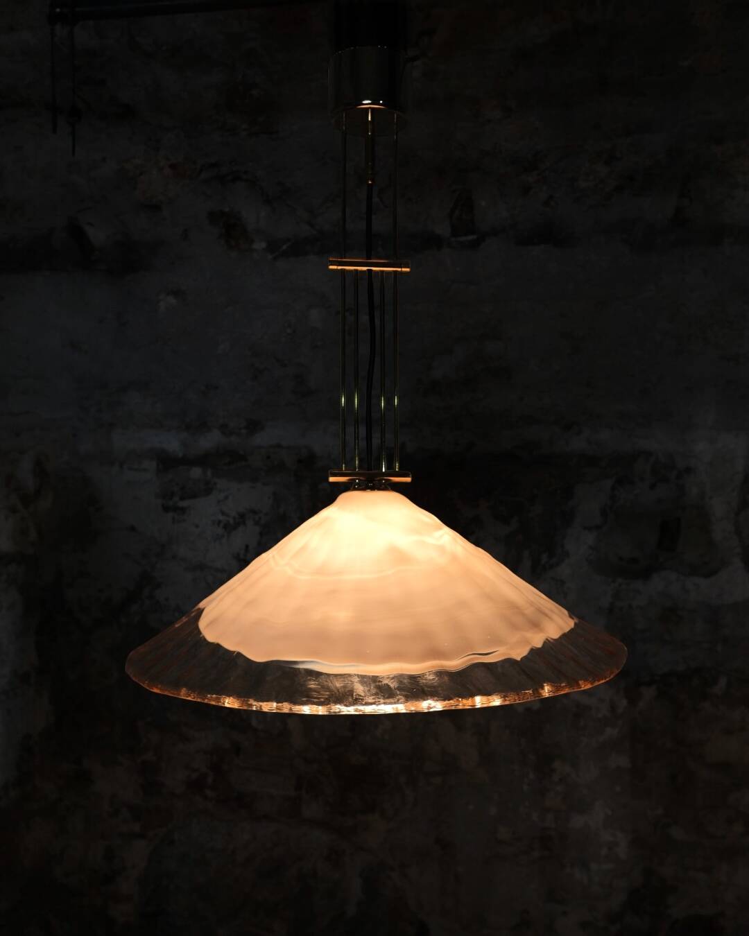 Murano glass and brass pendant by La Murrina, Italy, 1970s