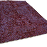 Handmade oriental contemporary 1980s 203 cm x 266 cm purple wool carpet