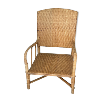Chevron rattan chair