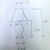 Pair of Vintage Alabaster Lamp with Lampshade