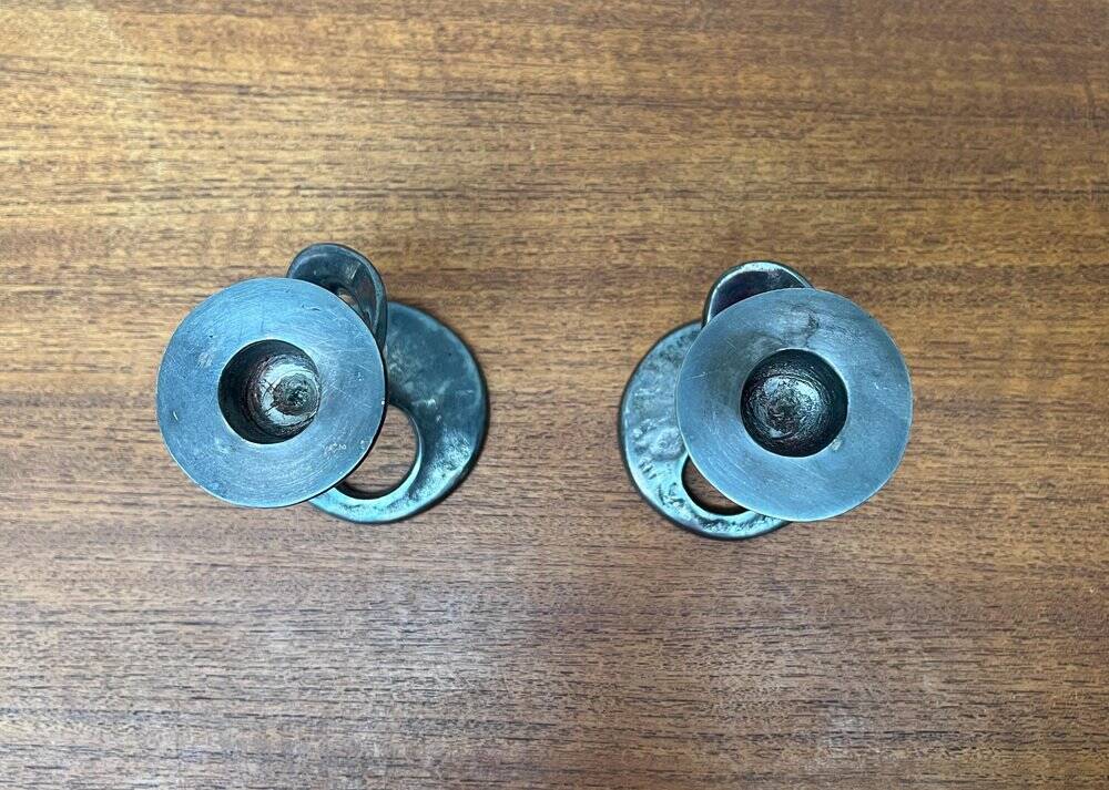 Amadeus candle holders from the Italian Brutalist series by Kurt Jesch for Fratelli Tonini, 1960s, set of 2.