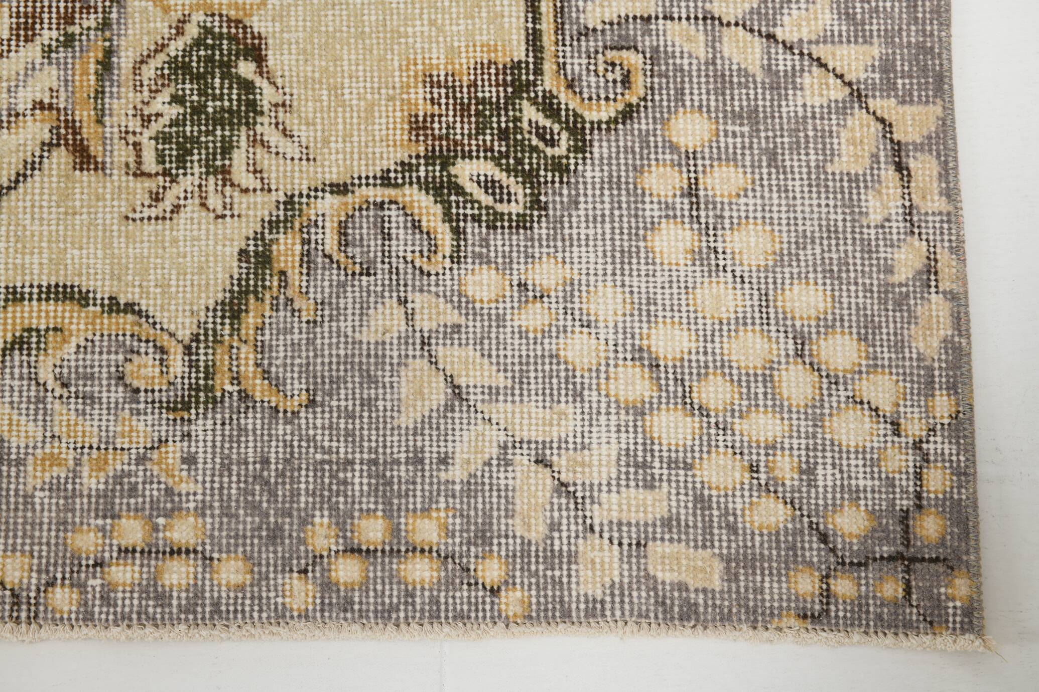 6x10 Classic & Bordered Beige Turkish Vintage Rug, 193x306Cm SK 5705