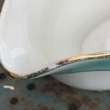 Hollow dish and saucière ceranord frsnce in semi white porcelain and vintage and collector's mint