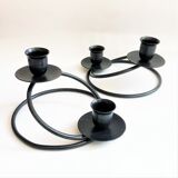 Pair of candlesticks candlesticks black wrought iron