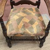 Suite de 4 chaises et 2 fauteuils anglais XIXème en chêne