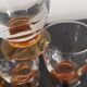 10 art-deco blown white wine glasses 1930