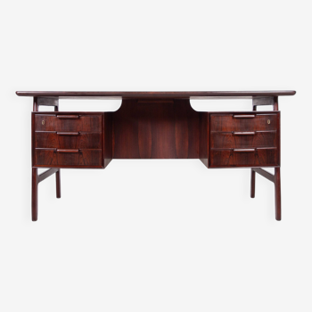 Large Scandinavian desk in rosewood - Model 75 - Omann Jun