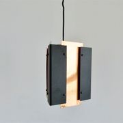 Suspension vintage triangulire en cuivre