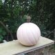 Vintage powder pink ceramic lamp with coral shade