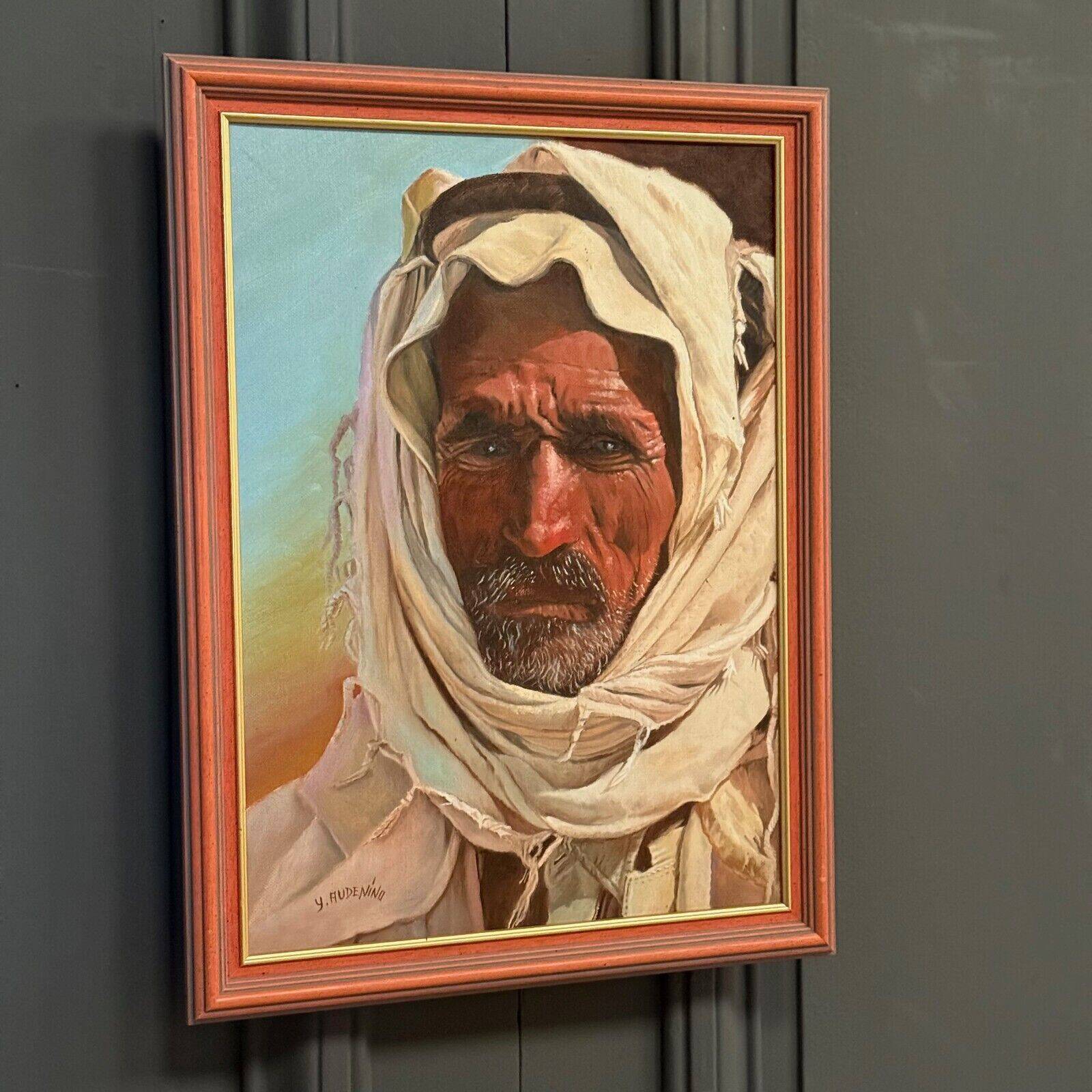 Oriental portrait representing a Berber 20th century by Y. Audenino