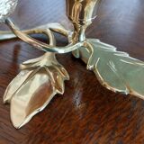 Brass cup in the shape of a bird and flowers