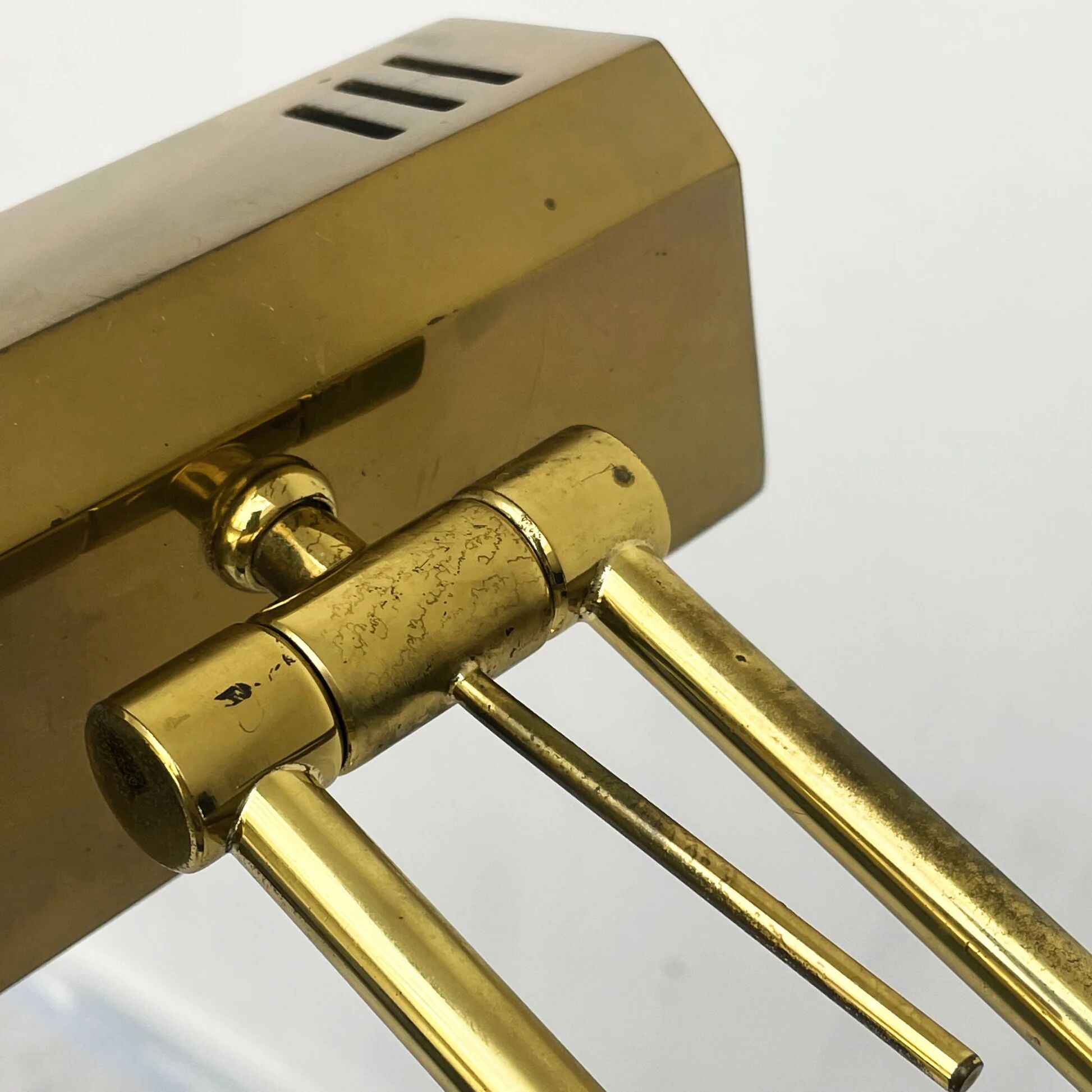 Lampe de sol en laiton vintage réglable avec variateur