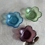 6 coupelles vintages en forme de fleur marque XVM au dessous