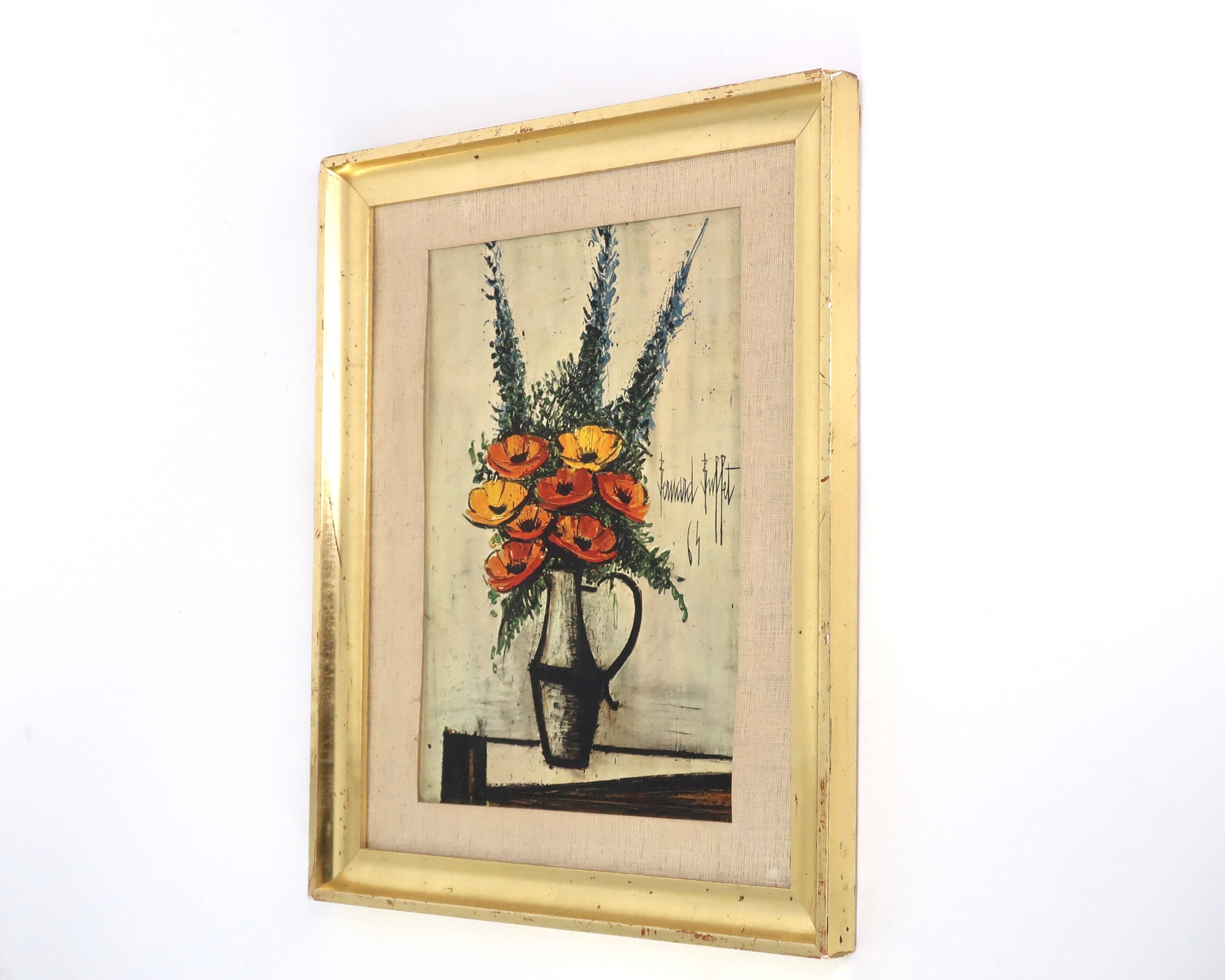 Still life painting Poppies by Bernard Buffet