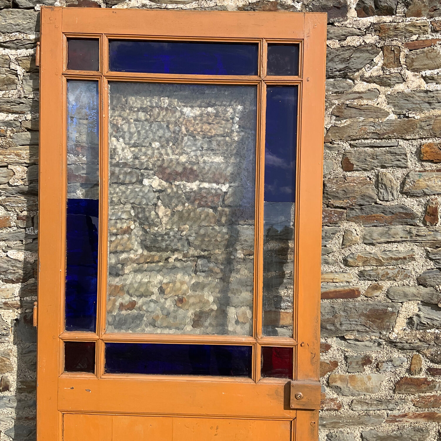 Old glass door L 92 x H 205