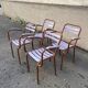 4 Chaises style tolix vintage -en métal et bois. 1950s. Vintage français. - jolie patine - intérieur ou extérieur couvert - peinture