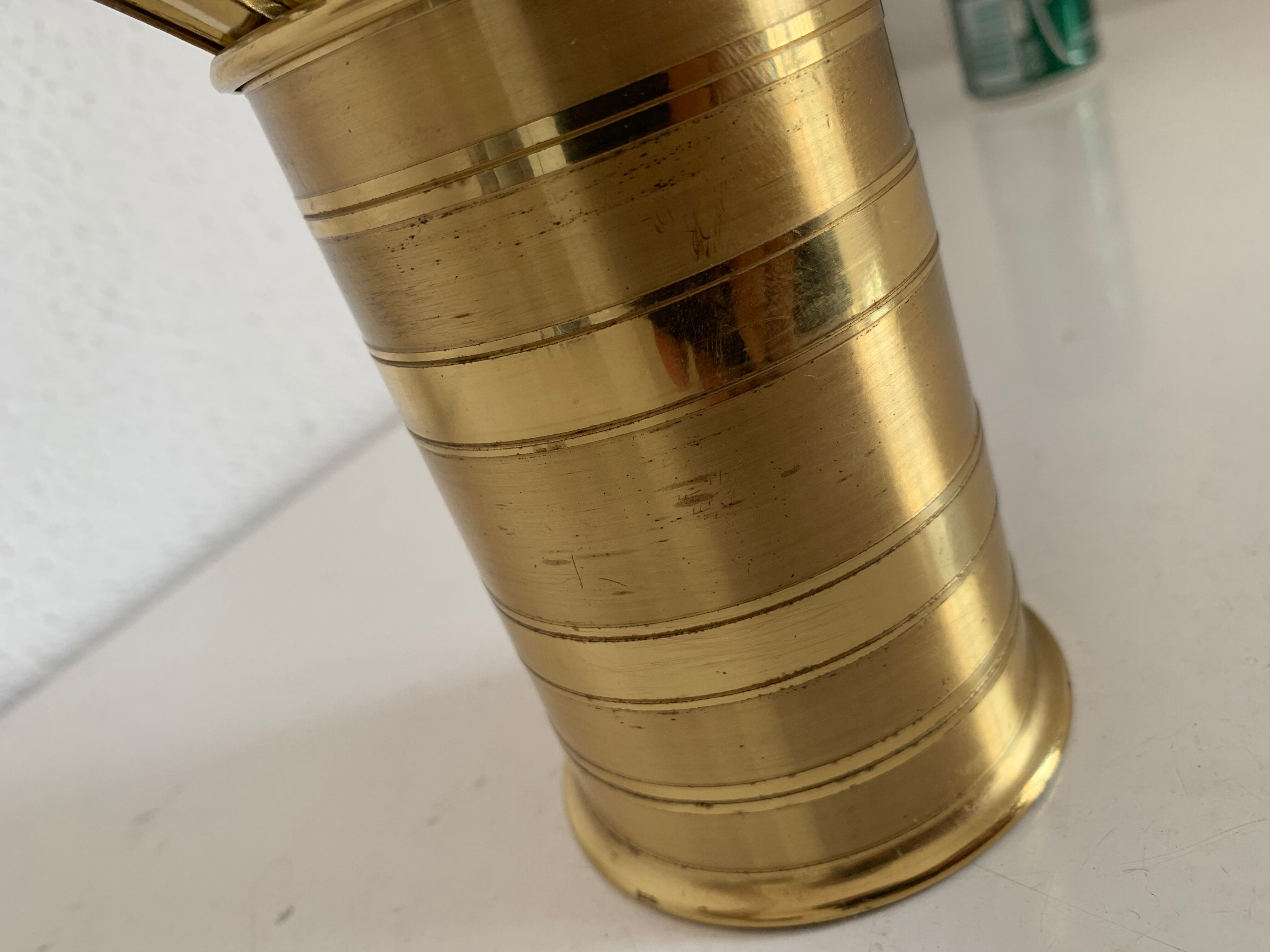 Vintage cigarette holder 1960 golden dispenser box - 14 x 7 cm