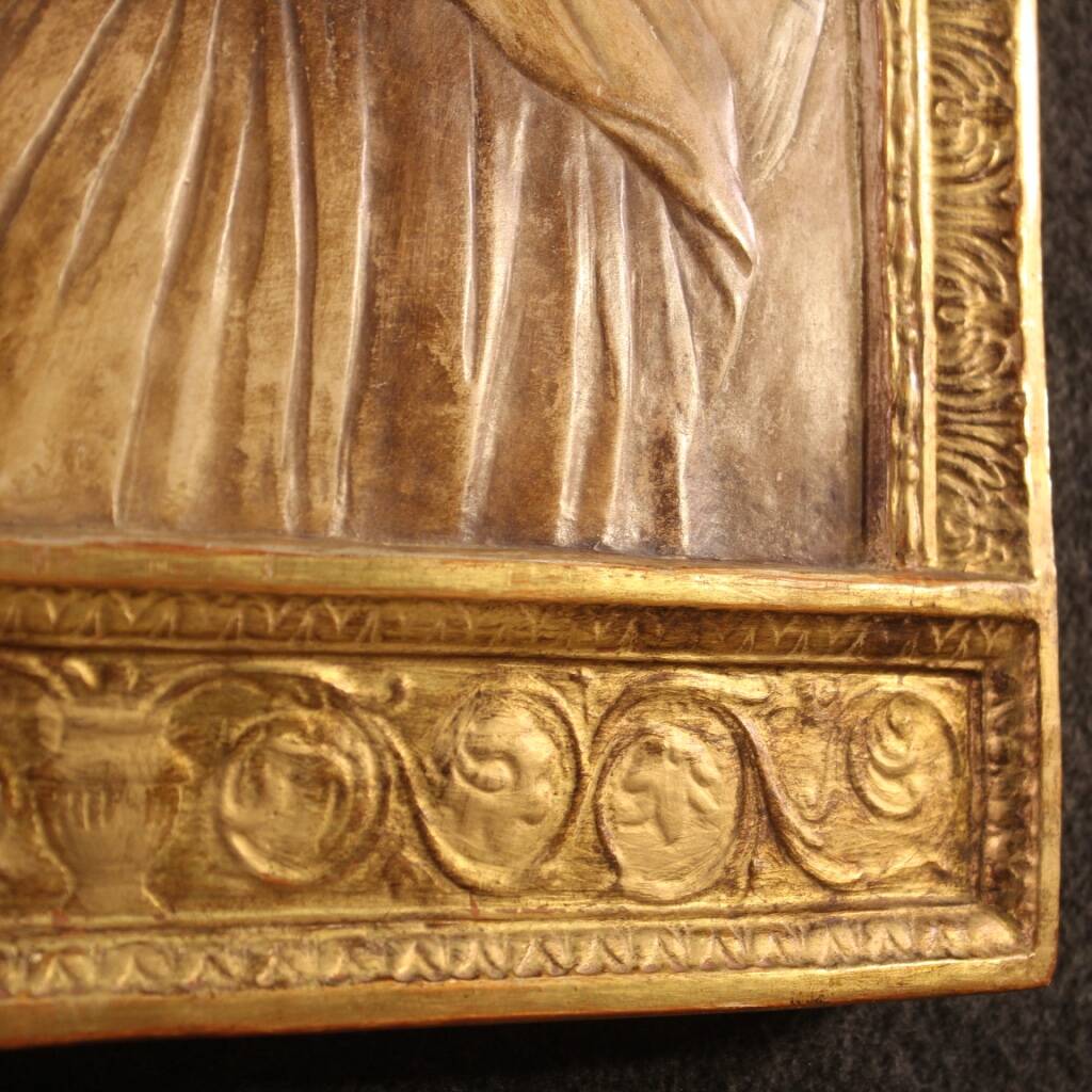 Bas-relief terracotta in terra di Signa stamped and numbered