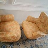 Pair of chairs design organic vintage 50s 60s