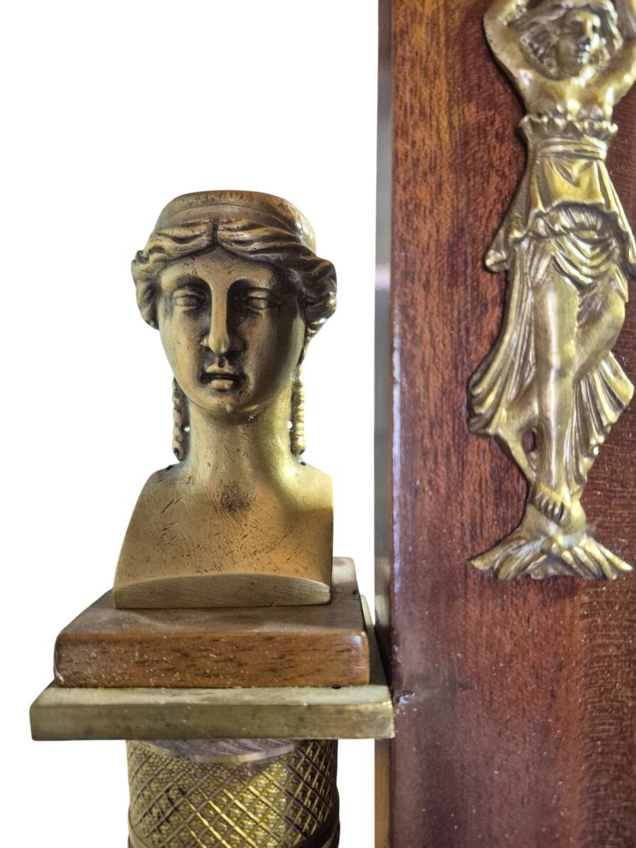 full-length mirror in mahogany Empire style