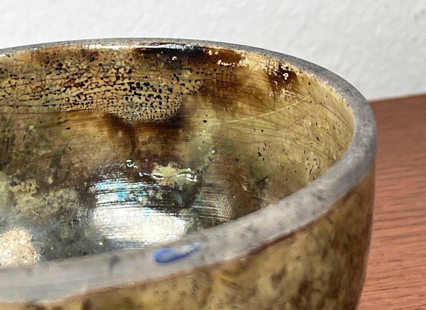 Mid-century modern Danish studio pottery bowl by Sussie Herold, 1960s.