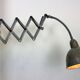 Grey Industrial Scissor Wall Lamp from Elektroinstala, 1960s