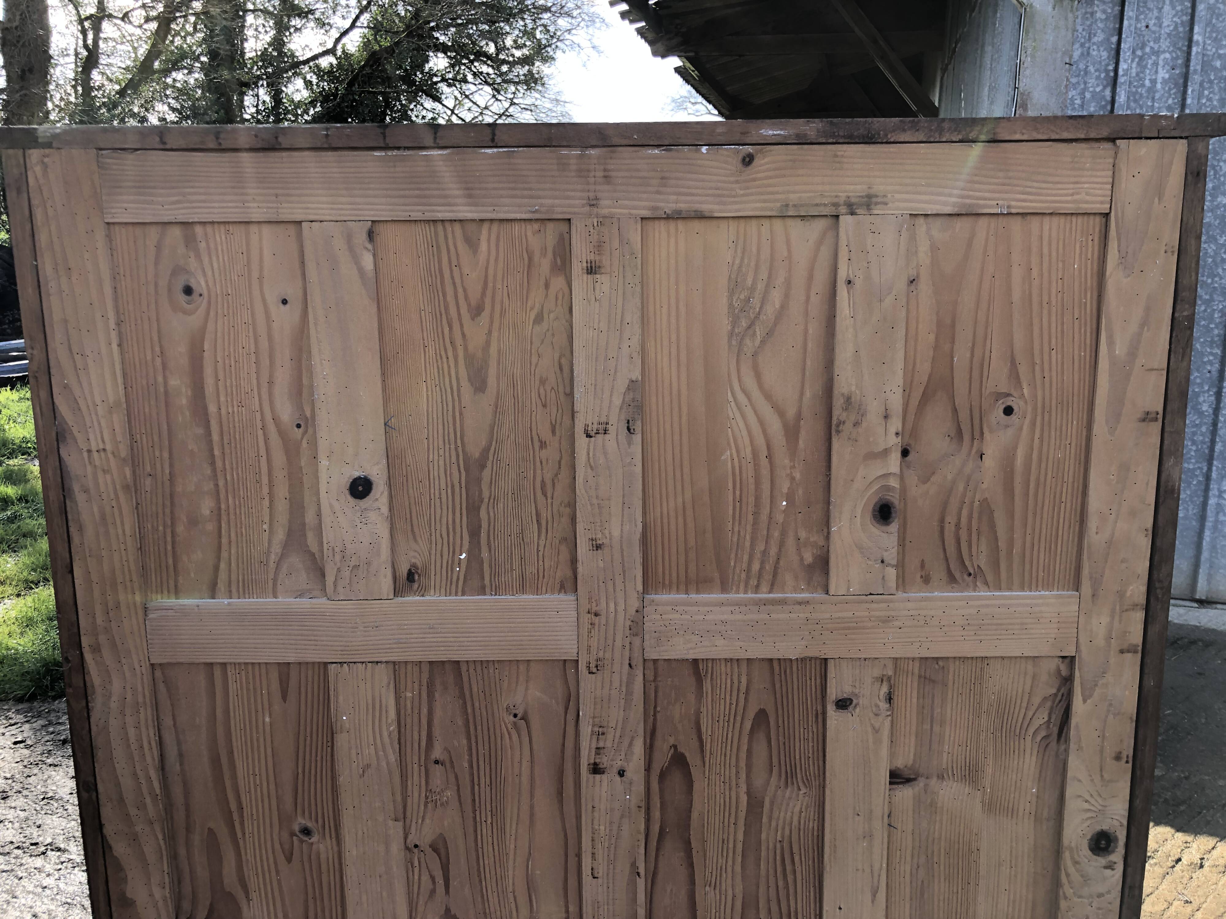 Vintage René Gabriel oak wardrobe with 2 doors from the reconstruction period.