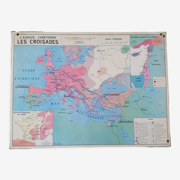 Old MDI History Map: The Crusades-Cultural Centres in France