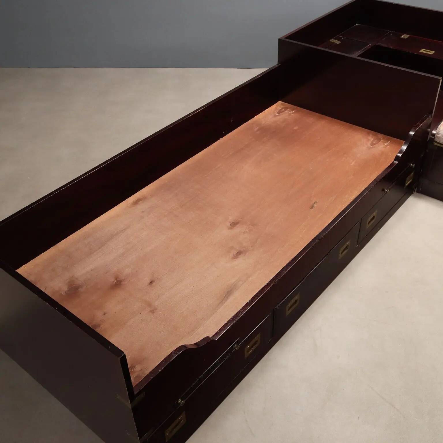 Light simple old marine style in mahogany veneer Italy 20th century