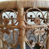 Peacock rattan sofa table or end