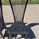 Set 4 postmodern black lacquer dining chairs 1980s