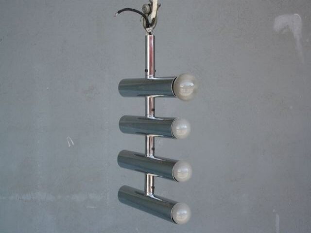 Chrome chandelier vintage 1970 swivel design