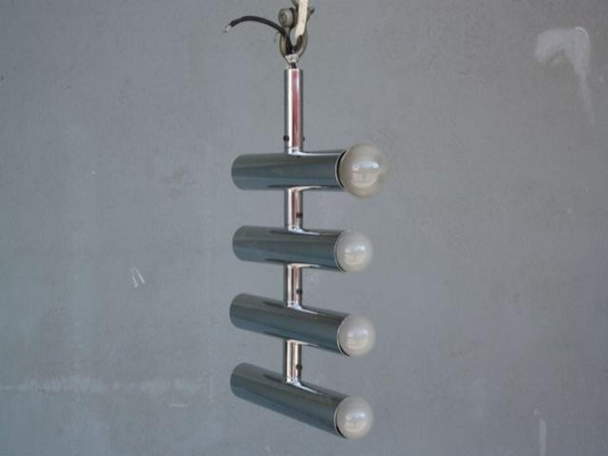 Chrome chandelier vintage 1970 swivel design