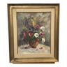vase fleuri d’un bouquet. Huile sur toile signée par Jean-Jacques Foulon (1923-1980)