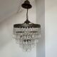 Old ceiling lamp, vintage tassel chandelier