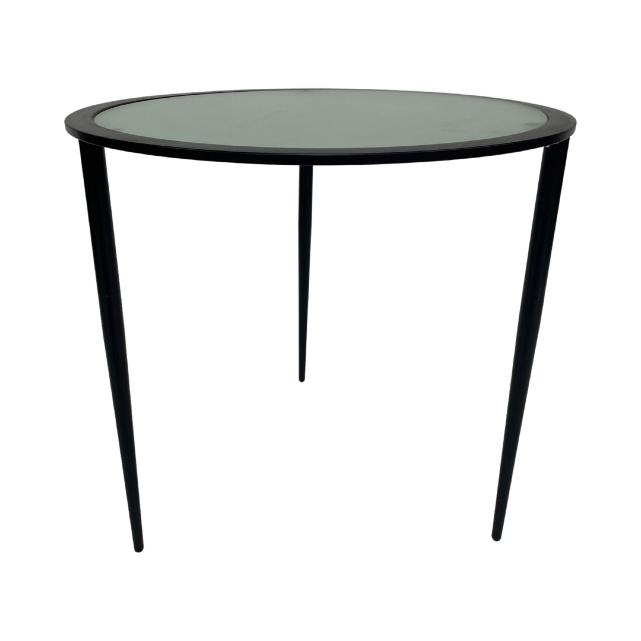 Vintage side table 80s metal and glass