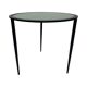 Vintage side table 80s metal and glass