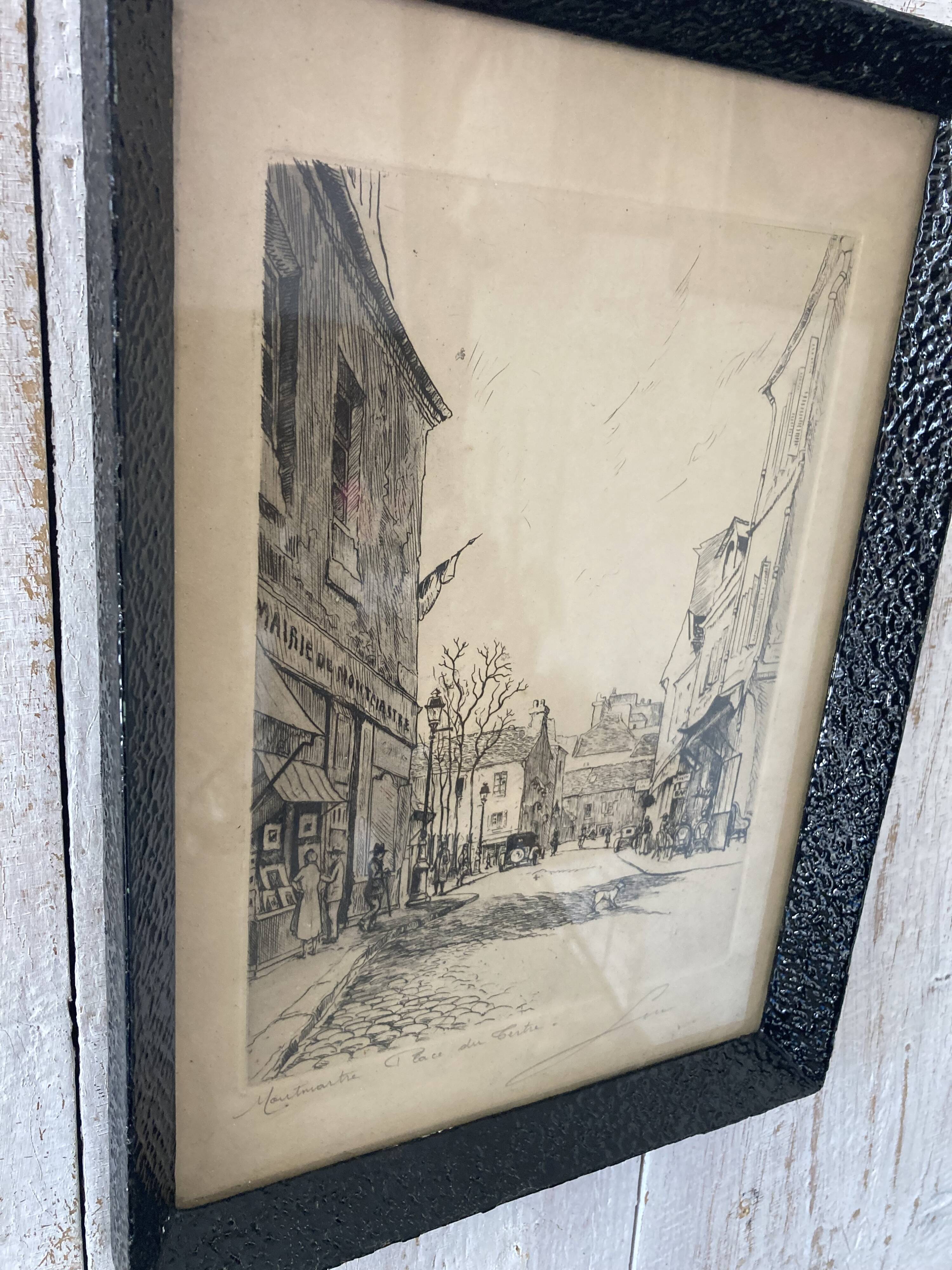 Old illustration of Montmartre