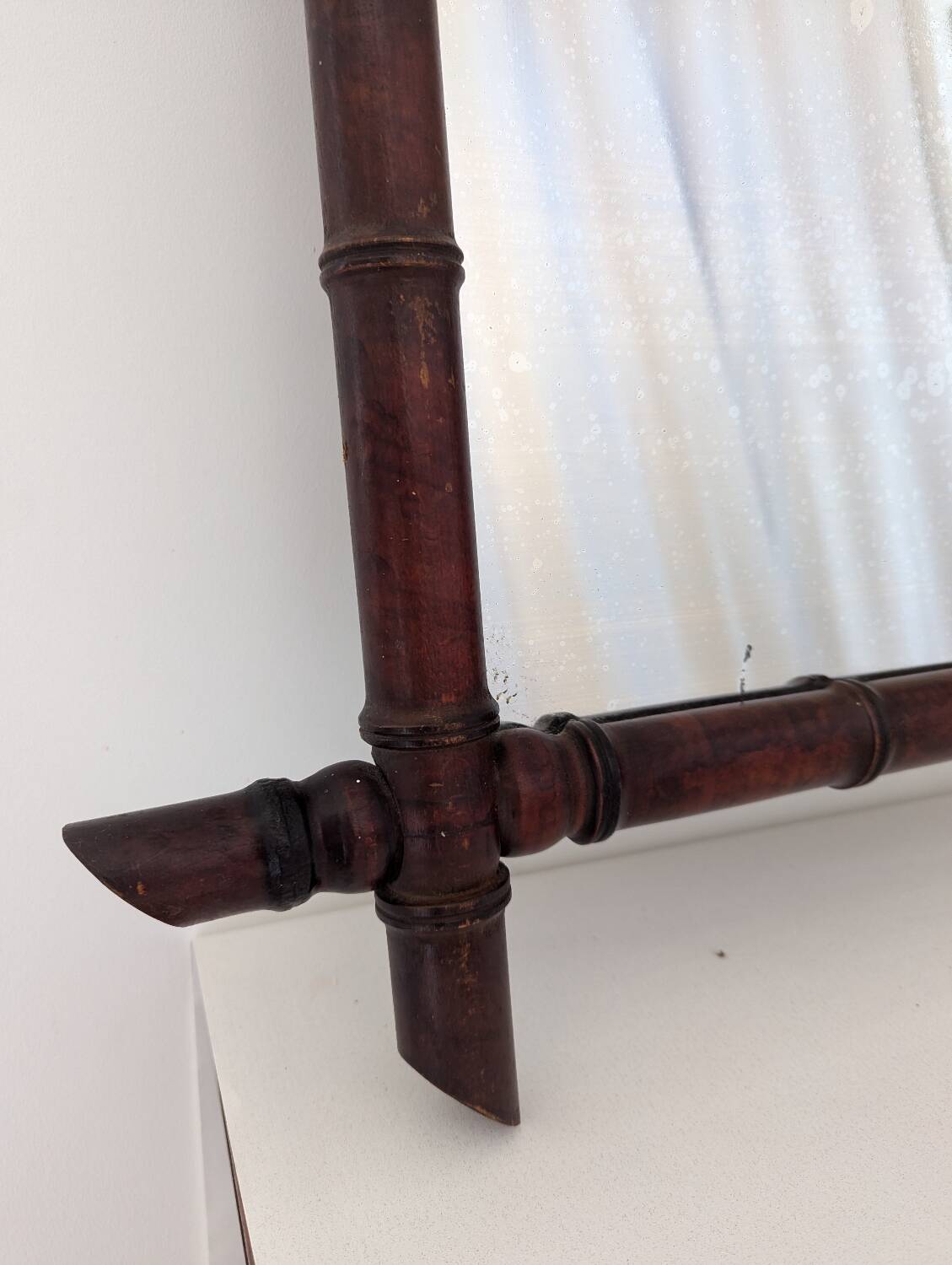 Antique bamboo mirror