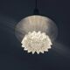 Lampe suspendue en aluminium argenté de l'ère spatiale