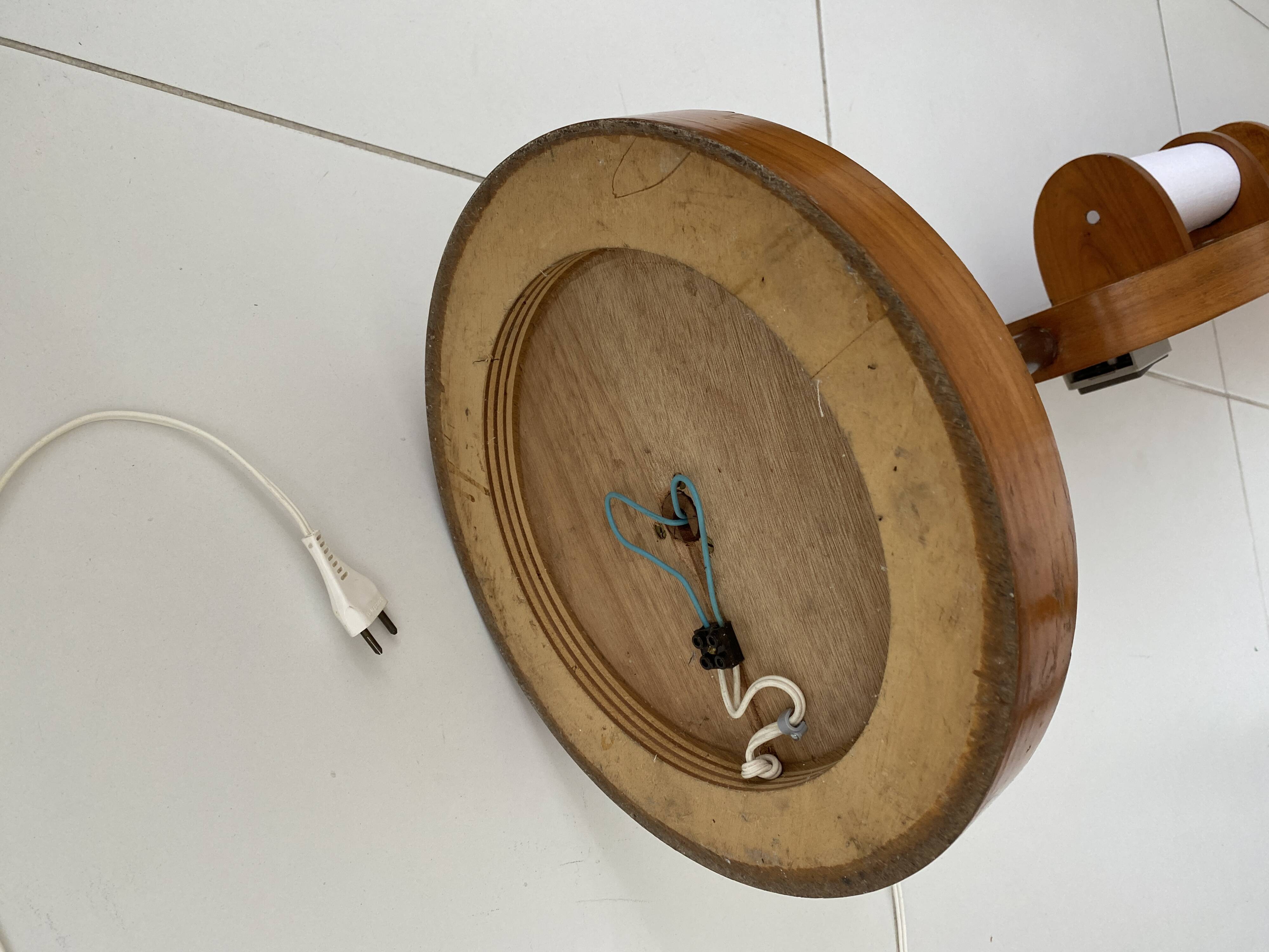 1960s wooden floor lamp