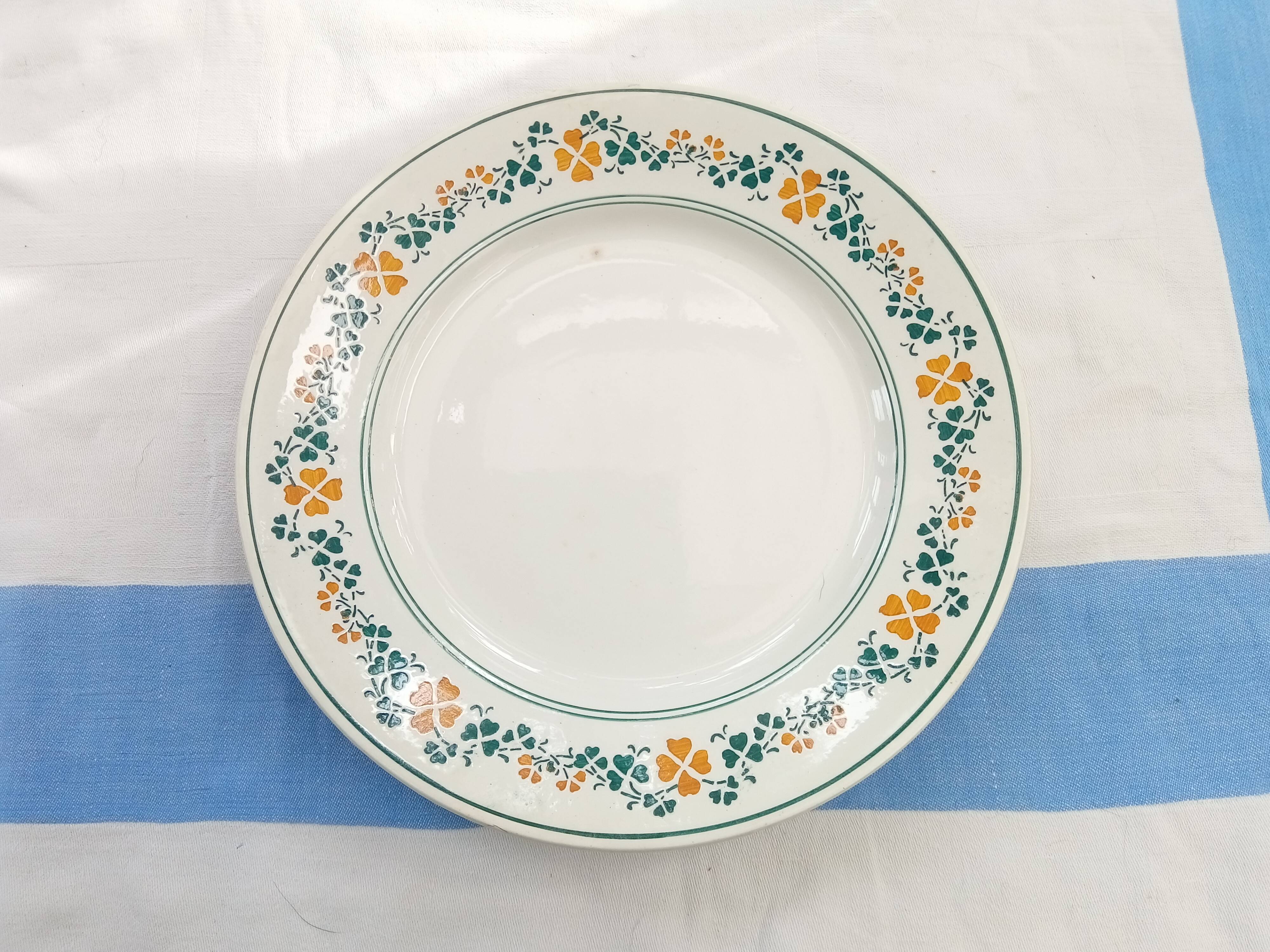 Assorted 18 old flower plates